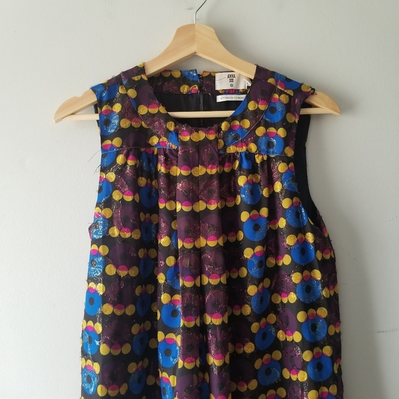 Anna Sui For Target Metallic Mod Dress Small - Picture 3 of 13